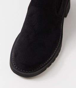 ZINA DJ BLACK STRETCH MICROSUEDE