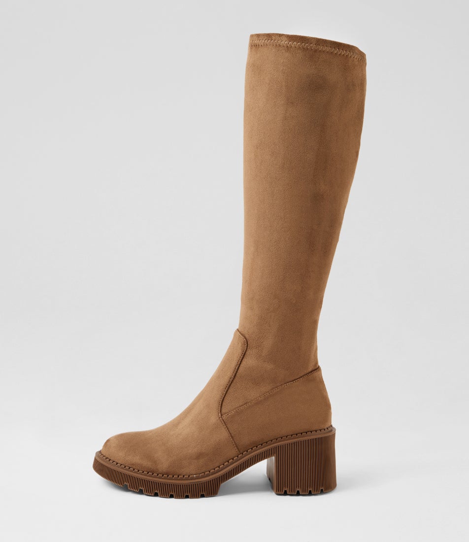 Zina Light Choc Stretch Microsuede Knee High Boots Zina Light Choc Stretch Microsuede Knee High Boots