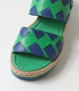 ACKE DJ EMERALD COBALT LEATHER