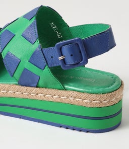 ACKE DJ EMERALD COBALT LEATHER