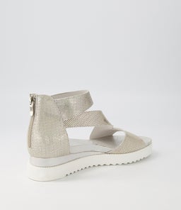 ADABELA DJ SILVER WHITE SOLE CUT LEATHER
