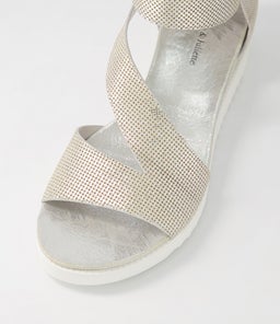 ADABELA DJ SILVER WHITE SOLE CUT LEATHER