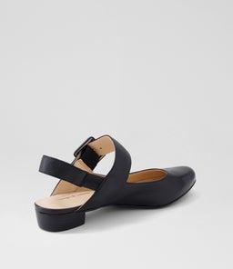 EARTHA DJ BLACK BLACK HEEL LEATHER