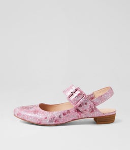 EARTHA DJ PINK FLOWER LEATHER