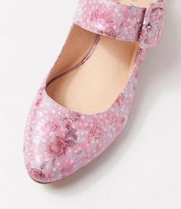 EARTHA DJ PINK FLOWER LEATHER