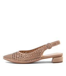 Fabbi Nude Leather Flat Shoes Fabbi Nude Leather Flat Shoes