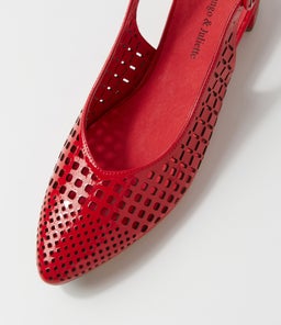 FABBI DJ RED PATENT LEATHER