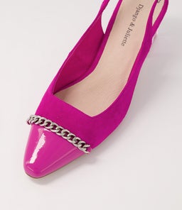 HADLEE DJ FUCHSIA PINK HEEL PATENT SUEDE