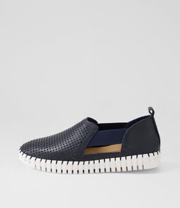 HABIKI DJ NAVY WHITE SOLE LEATHER