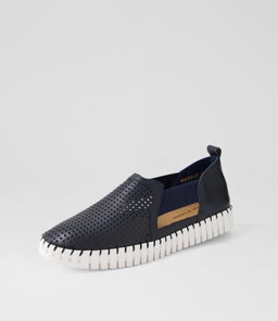 HABIKI DJ NAVY WHITE SOLE LEATHER