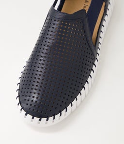 HABIKI DJ NAVY WHITE SOLE LEATHER