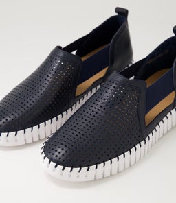 HABIKI DJ NAVY WHITE SOLE LEATHER
