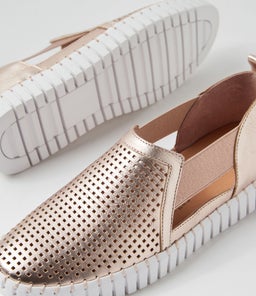 HABIKI DJ PALE ROSE GOLD WHITE SOLE LEATHER