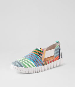 HABIKI DJ WHITE STRIPE MULTI PATENT LEATHER