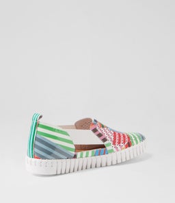 HABIKI DJ WHITE STRIPE MULTI PATENT LEATHER
