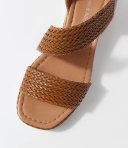 IDE DJ DK TAN WEAVE LEATHER