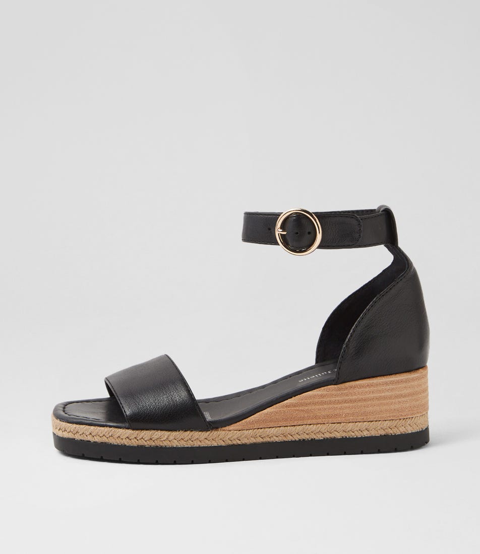 Idola Black Leather Sandals Idola Black Leather Sandals