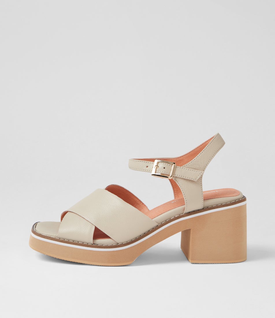 Jemi Vanilla Leather Sandals