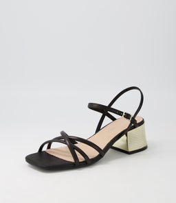 NAEMON DJ BLACK GOLD HEEL LEATHER