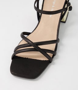 NAEMON DJ BLACK GOLD HEEL LEATHER