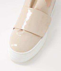 SENDI DJ LATTE WHITE SOLE PATENT LEATHER