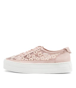 SERENOS DJ DUSTY PINK PINK LEATHER FLOWER