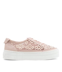 SERENOS DJ DUSTY PINK PINK LEATHER FLOWER
