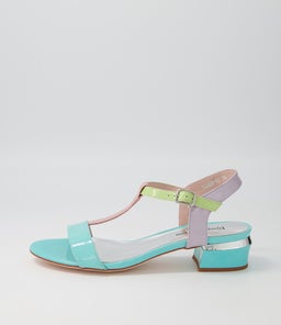 TANER DJ AQUA PINK PATENT MULTI