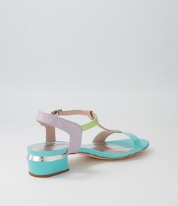 TANER DJ AQUA PINK PATENT MULTI