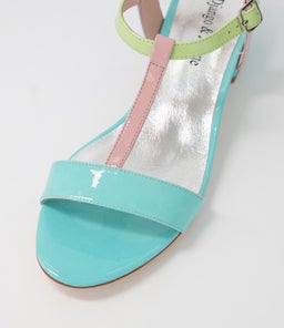 TANER DJ AQUA PINK PATENT MULTI