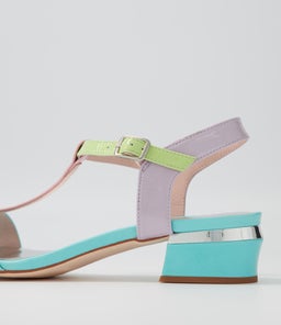 TANER DJ AQUA PINK PATENT MULTI