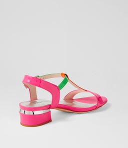 TANER DJ HOT PINK PATENT MULTI