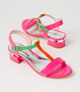 TANER DJ HOT PINK PATENT MULTI