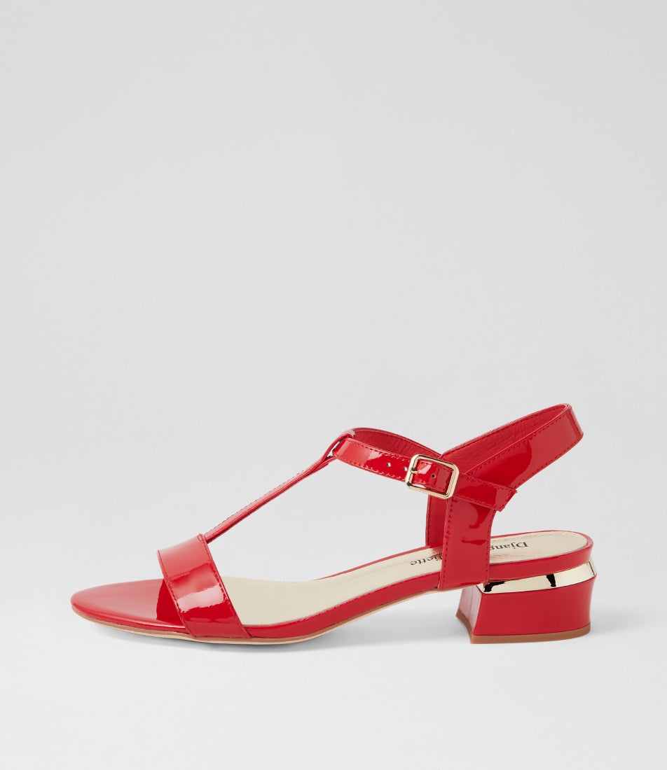 Taner Red Patent Leather Sandals