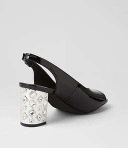 UDEEM DJ BLACK PATENT LEATHER