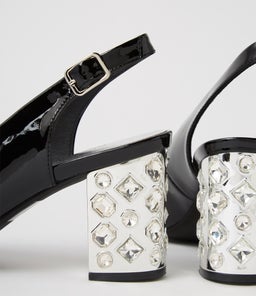 UDEEM DJ BLACK PATENT LEATHER