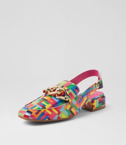 VABOR DJ PINK STRIPE MULTI PATENT LEATHER
