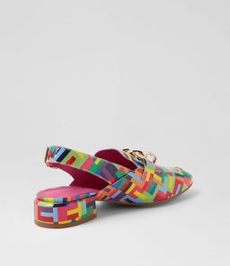 VABOR DJ PINK STRIPE MULTI PATENT LEATHER