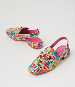 VABOR DJ PINK STRIPE MULTI PATENT LEATHER