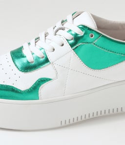 WABECA DJ EMERALD METALLIC WHITE LEATHER LEATHER