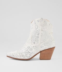 WAGON DJ WHITE&SILVER MULTI JEWEL FABRIC