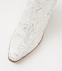 WAGON DJ WHITE&SILVER MULTI JEWEL FABRIC