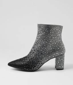 GLISTER DJ BLACK&SILVER OMBRE JEWEL FABRIC