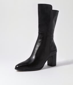 AISLEY DJ BLACK BLACK HEEL LEATHER