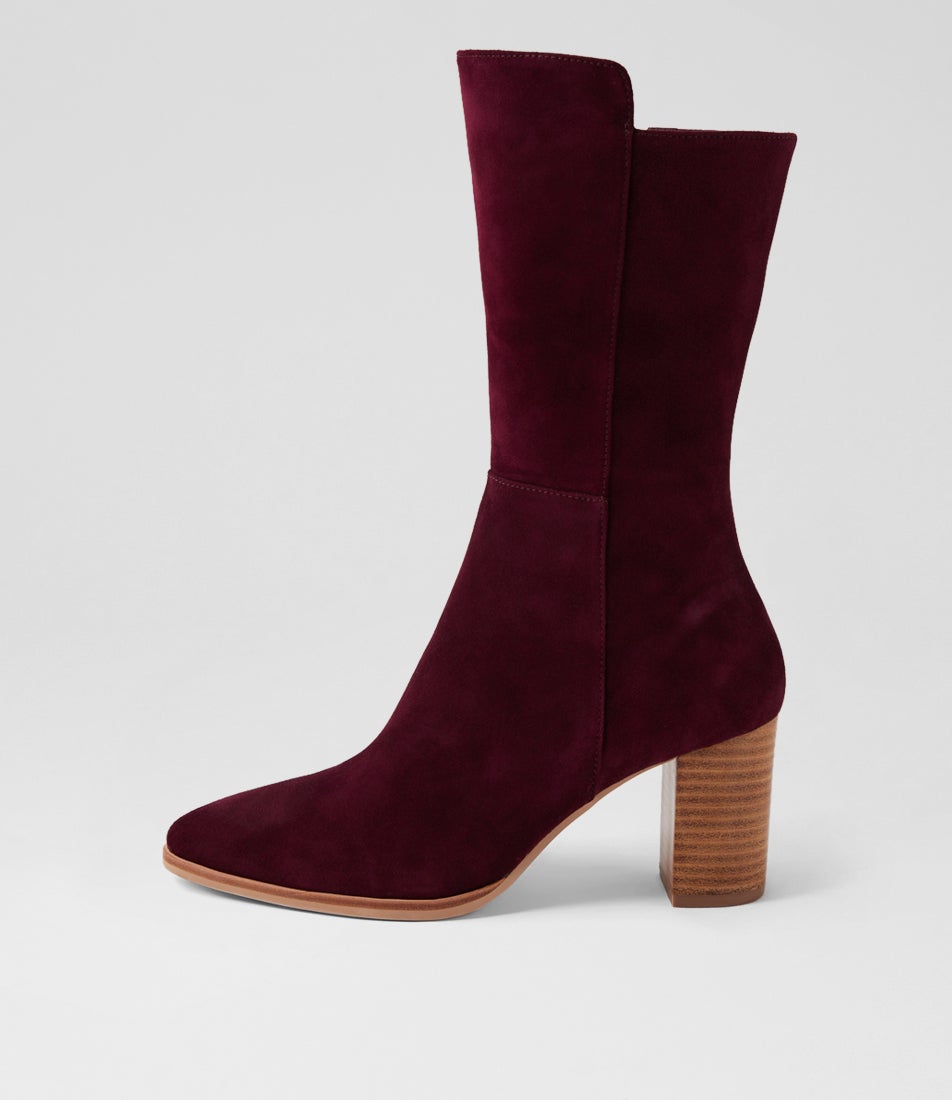 Aisley Burgundy Suede Calf Boots Aisley Burgundy Suede Calf Boots