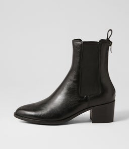 DOWELL DJ BLACK BLACK HEEL LEATHER