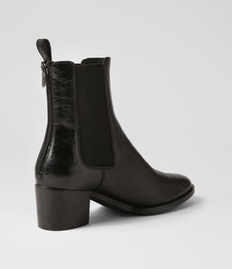 DOWELL DJ BLACK BLACK HEEL LEATHER