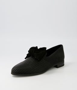 GORGAN DJ BLACK STRIPE BLACK LEATHER SUEDE