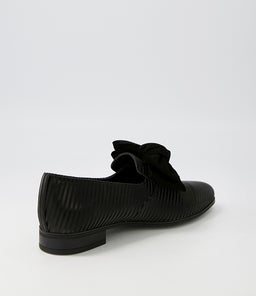 GORGAN DJ BLACK STRIPE BLACK LEATHER SUEDE