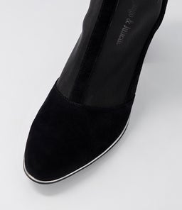KENZA DJ BLACK BLACK SUEDE MESH